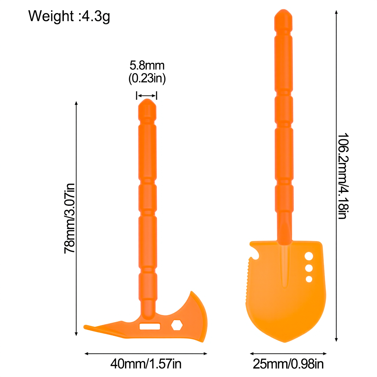 Symulowana plastikowa łopata i – Rc Hobby Tools recenzja i cena